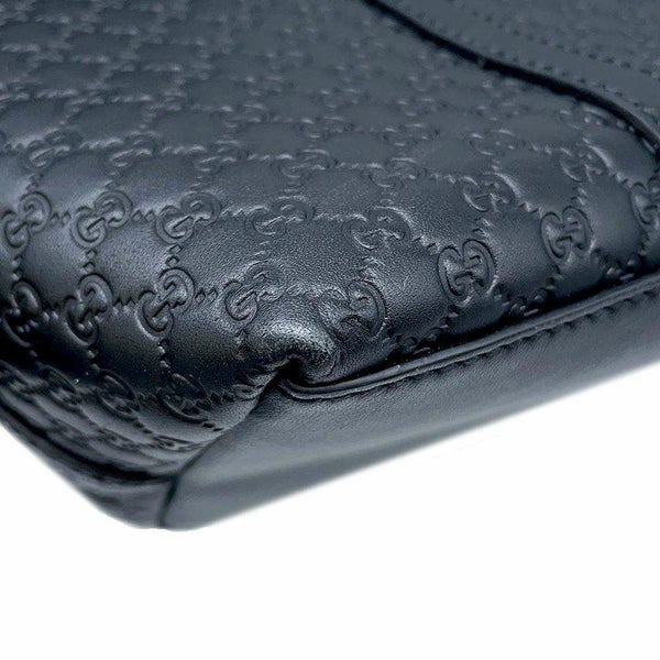 グッチ トートバッグ マイクログッチシマ レザー 449656 GUCCI 2wayショルダーバッグ 黒 アウトレット品