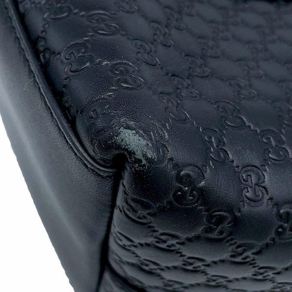 グッチ トートバッグ マイクログッチシマ レザー 449656 GUCCI 2wayショルダーバッグ 黒 アウトレット品