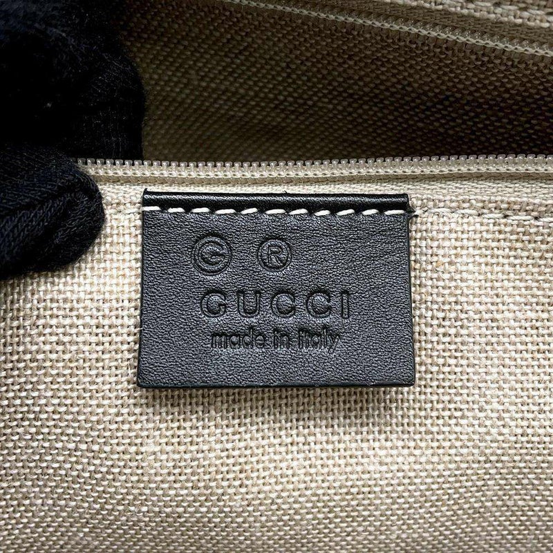 グッチ トートバッグ マイクログッチシマ レザー 449656 GUCCI 2wayショルダーバッグ 黒 アウトレット品