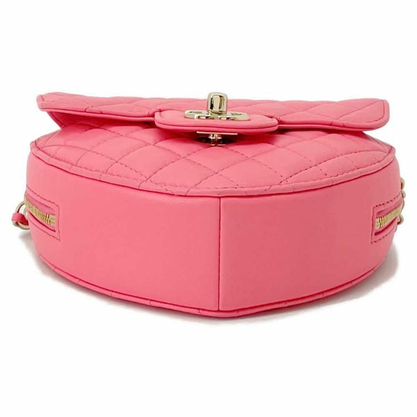 シャネル チェーンショルダーバッグ マトラッセ ハートシェイプ ラムスキン AS3191 CHANEL バッグ