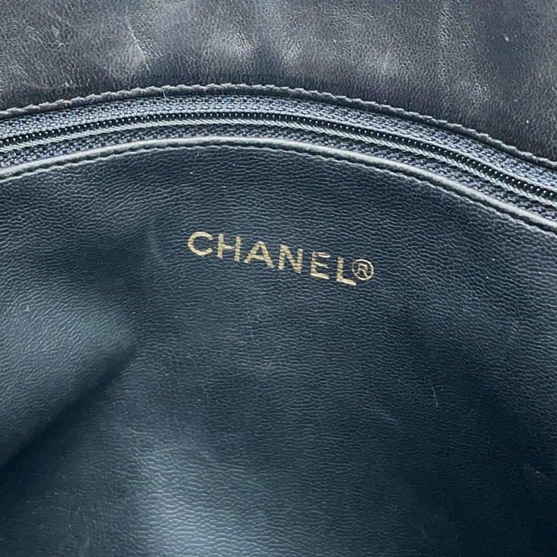 シャネル チェーントートバッグ デカココ ラムスキン A03682 CHANEL バッグ 黒