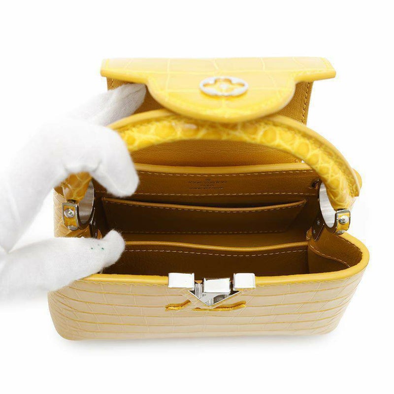 ルイヴィトン ハンドバッグ クロコダイル カプシーヌMINI N93372 LOUIS VUITTON 2way