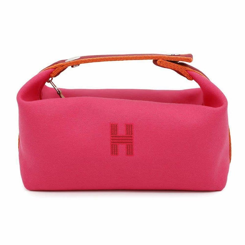 エルメス ポーチ ブリッド・ア・ブラックPM ハイビスカス/シルバー金具 キャンバス HERMES バッグ 小物入れ