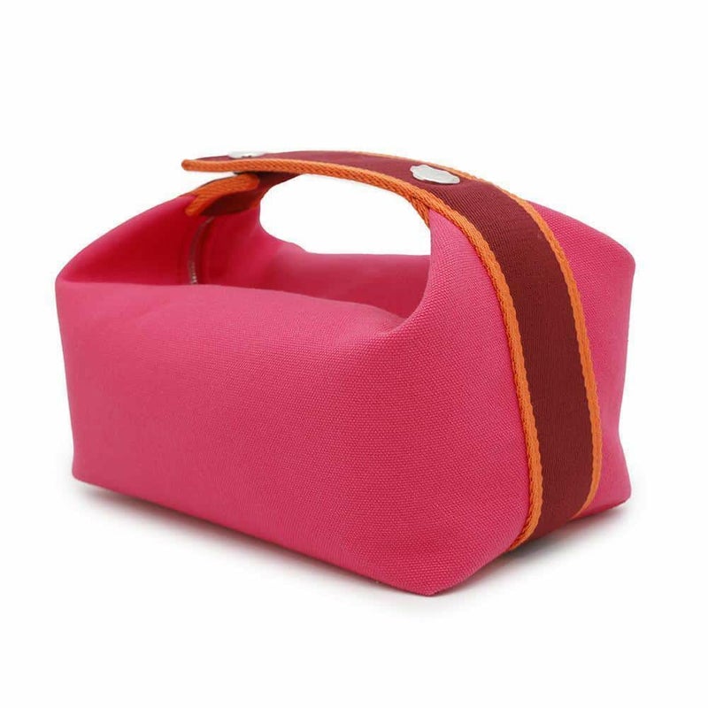 エルメス ポーチ ブリッド・ア・ブラックPM ハイビスカス/シルバー金具 キャンバス HERMES バッグ 小物入れ