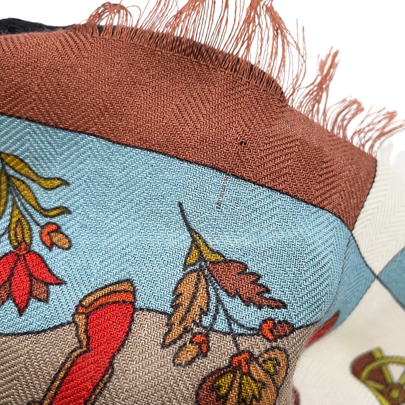 エルメス スカーフ カレ90 眩惑のインド Fantaisies Indiennes カシミヤ シルクHERMES 2008年限定