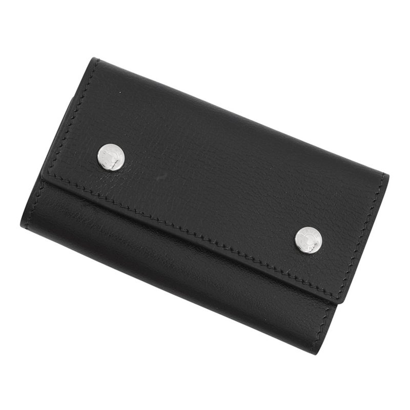 エルメス 6連キーケース エチュイ クレ6 ブラック/シルバー金具 ヴォーシャモニー □J刻印 黒