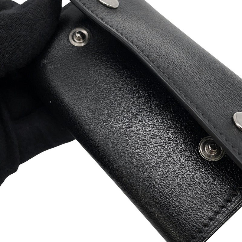 エルメス 6連キーケース エチュイ クレ6 ブラック/シルバー金具 ヴォーシャモニー □J刻印 黒