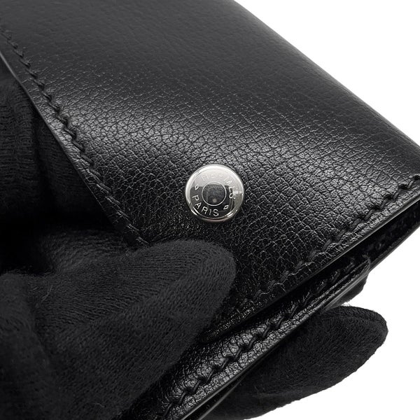 エルメス 6連キーケース エチュイ クレ6 ブラック/シルバー金具 ヴォーシャモニー □J刻印 黒