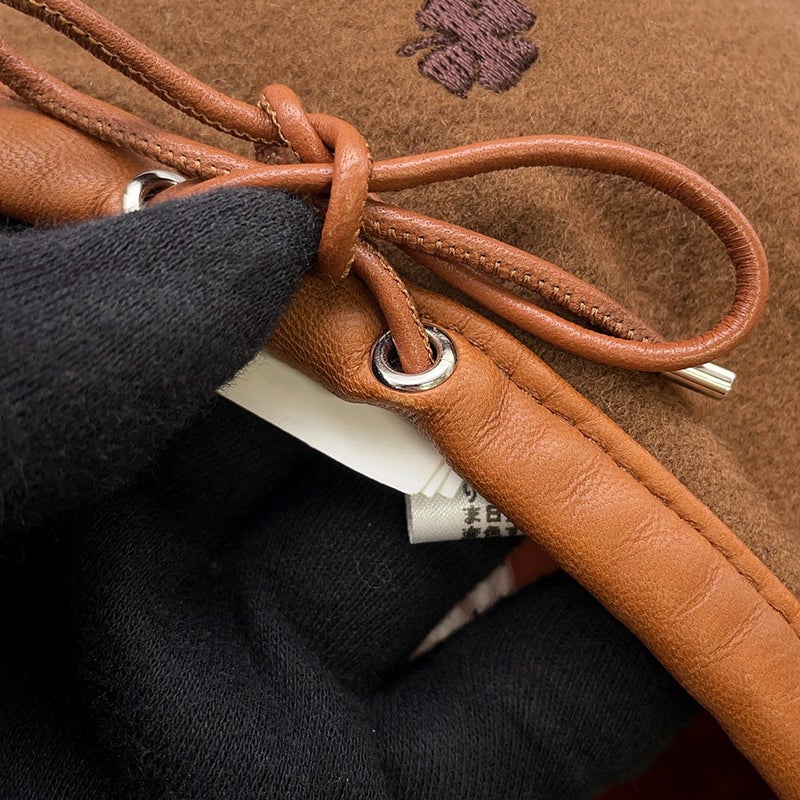 エルメス ベレー帽 サントノーレ チャーム刺繍 カシミヤ サイズ58 HERMES 帽子