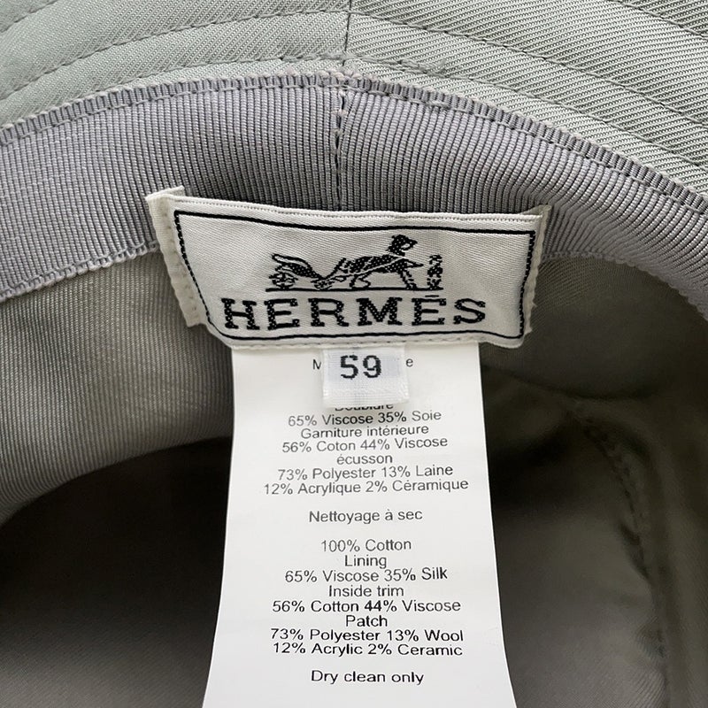 エルメス ハット ハーパー Hセリエ コットン サイズ59 HERMES 帽子 バケットハット
