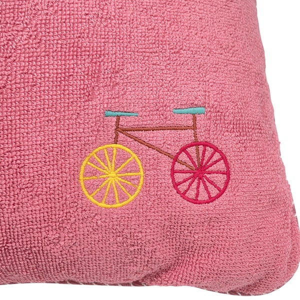 エルメス ビーチクッション カバン 自転車モチーフ 刺繍 コットン HERMES クッション