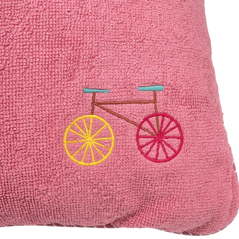 エルメス ビーチクッション カバン 自転車モチーフ 刺繍 コットン HERMES クッション