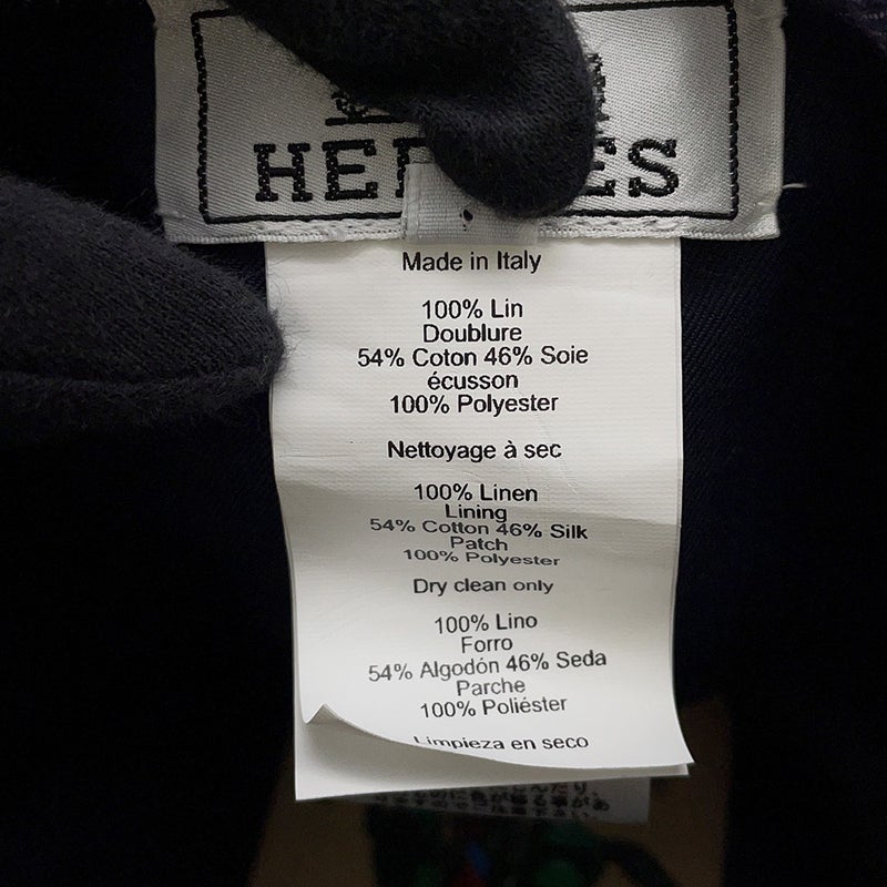 エルメス ベレー帽 ガブリエル セリエ クルー ド セル  リネン サイズ57 HERMES 帽子
