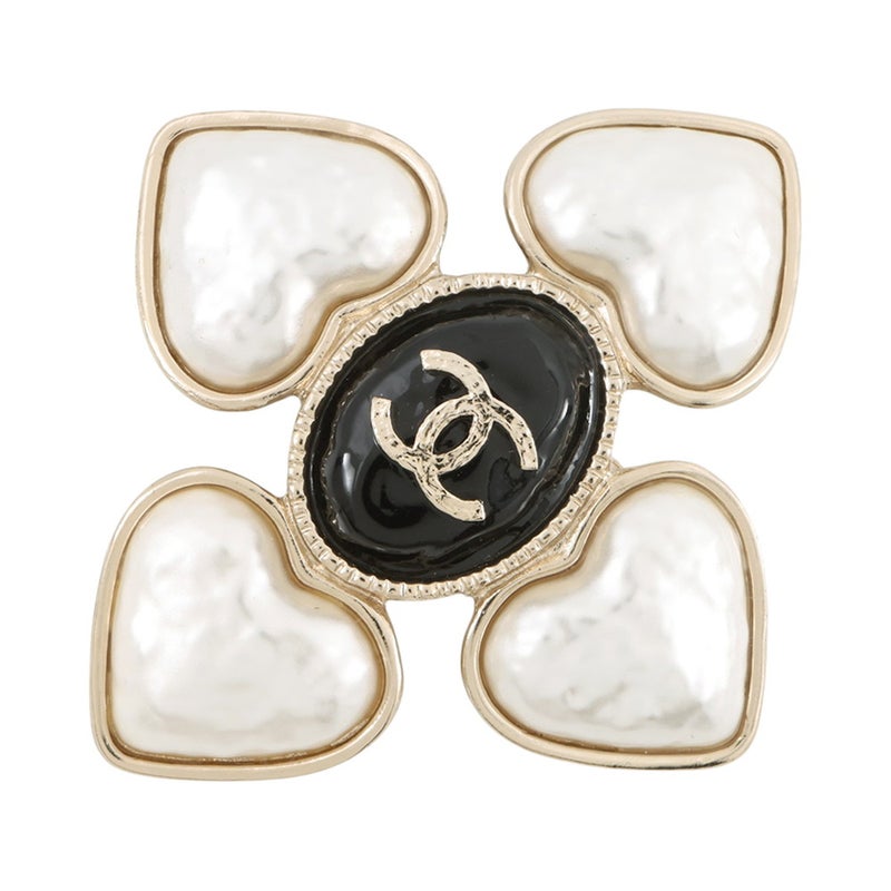 シャネル ブローチ ココマーク ハート フェイクパール B22 C AB7517 CHANEL アクセサリー
