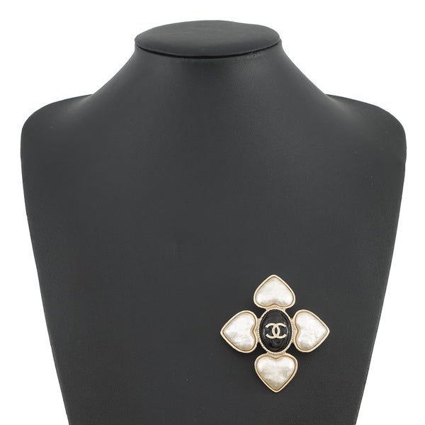 シャネル ブローチ ココマーク ハート フェイクパール B22 C AB7517 CHANEL アクセサリー