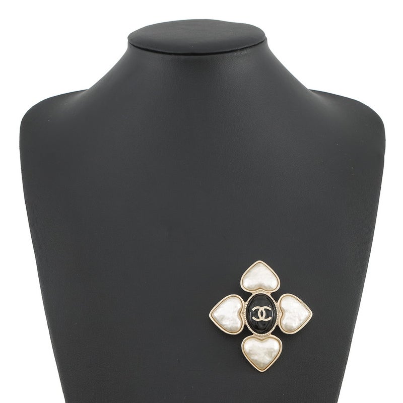 シャネル ブローチ ココマーク ハート フェイクパール B22 C AB7517 CHANEL アクセサリー