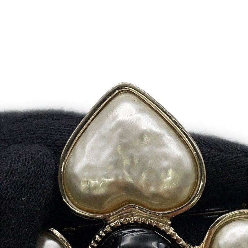 シャネル ブローチ ココマーク ハート フェイクパール B22 C AB7517 CHANEL アクセサリー