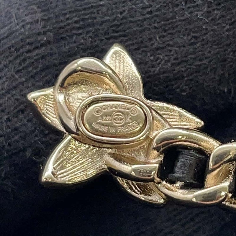 シャネル ブローチ ココマーク フラワー ラインストーン フェイクパール A22 K AB9679 CHANEL アクセサリー 黒