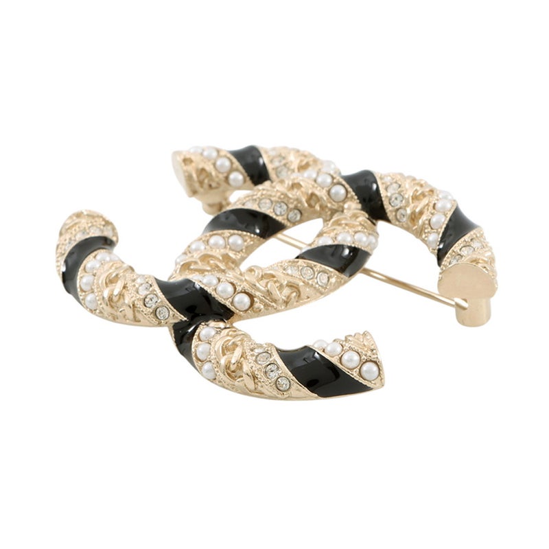 シャネル ブローチ ココマークラインストーン フェイクパール A21 C AB5776 CHANEL アクセサリー