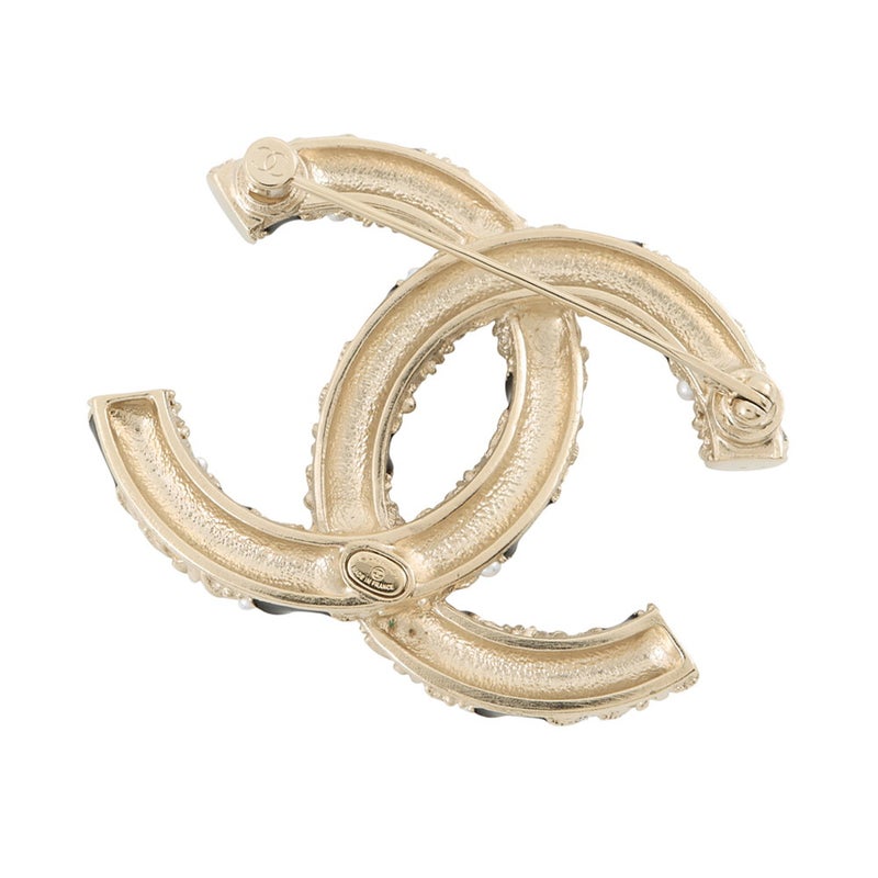 シャネル ブローチ ココマークラインストーン フェイクパール A21 C AB5776 CHANEL アクセサリー