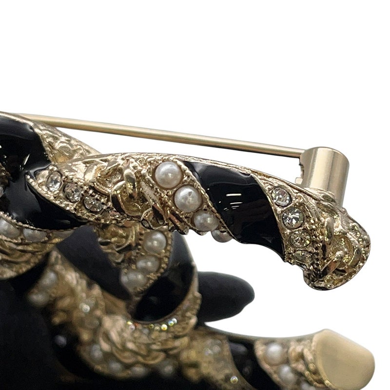 シャネル ブローチ ココマークラインストーン フェイクパール A21 C AB5776 CHANEL アクセサリー