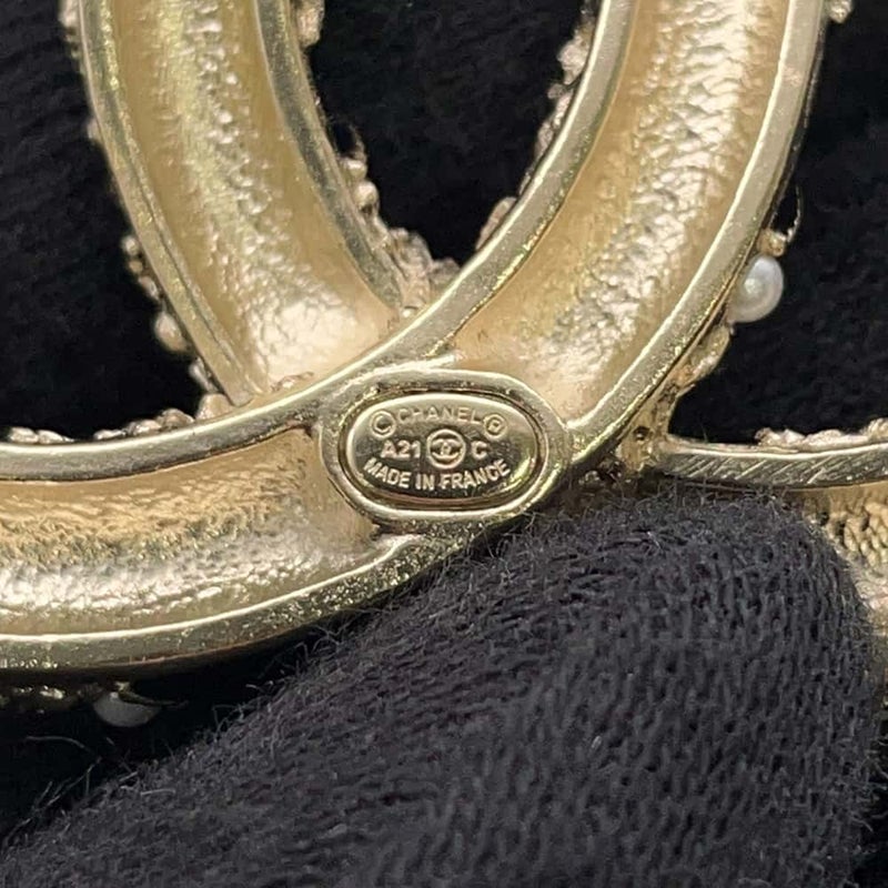 シャネル ブローチ ココマークラインストーン フェイクパール A21 C AB5776 CHANEL アクセサリー