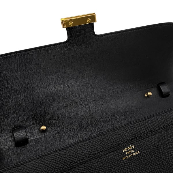 エルメス 長財布 コンスタンス トゥーゴー ロング ブラック/ゴールド金具 エプソン U刻印 財布 黒