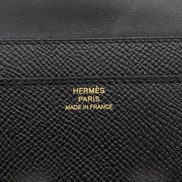エルメス 長財布 コンスタンス トゥーゴー ロング ブラック/ゴールド金具 エプソン U刻印 財布 黒