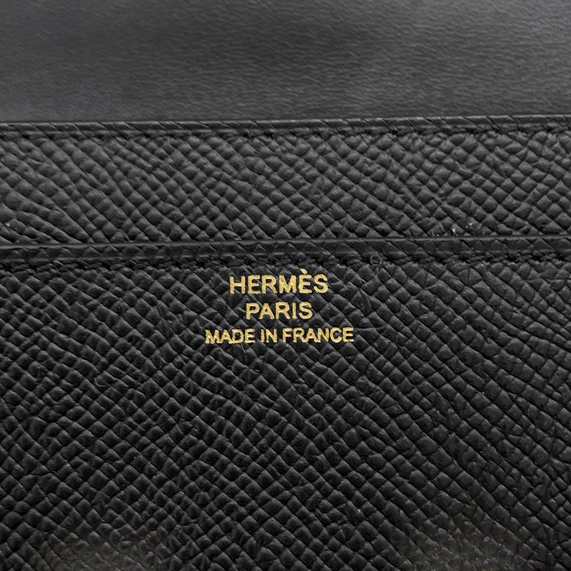 エルメス 長財布 コンスタンス トゥーゴー ロング ブラック/ゴールド金具 エプソン U刻印 財布 黒