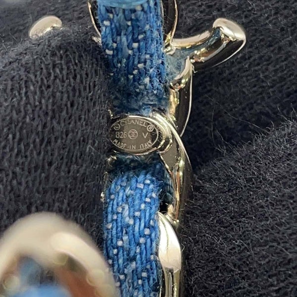 シャネル ピアス フープ ココマーク チェーン デニム B26 V ABF160 CHANEL アクセサリー