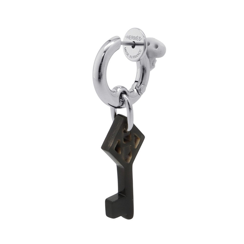 HERMES エルメス バッファローホーン Hロゴ ピアス 片耳 F252044 エルメス ピアス Cle H シング バッファローホーン HERMES