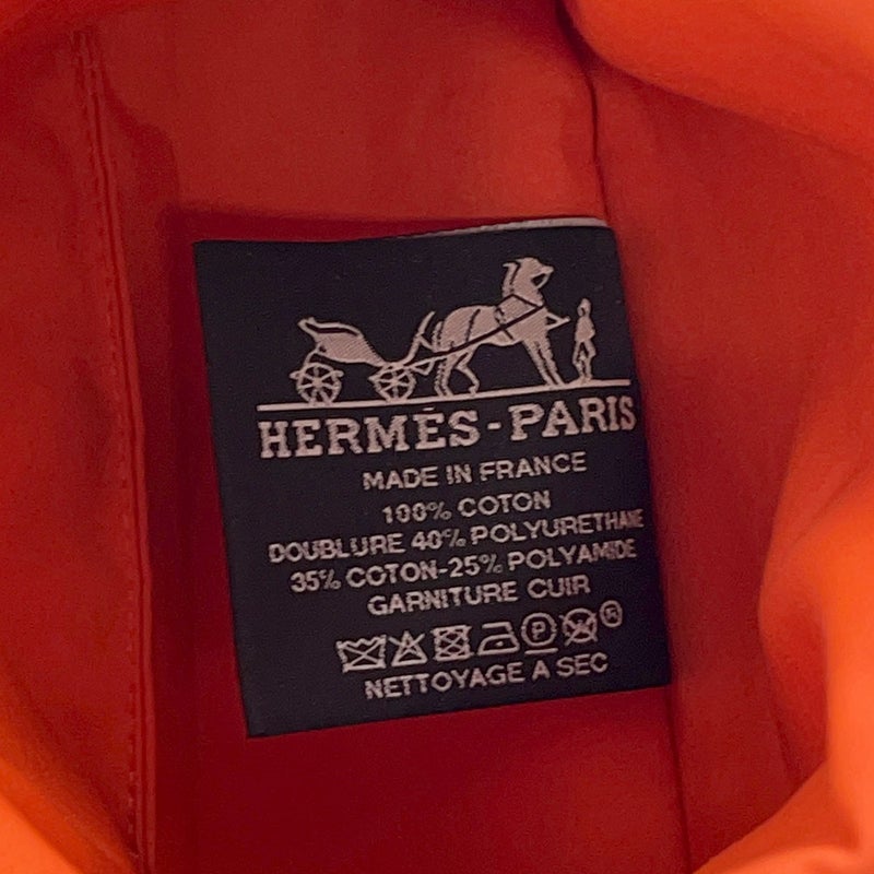 エルメス ポーチ ボリードポーチ ミニ ベージュ/シルバー金具 キャンバス HERMES 小物入れ