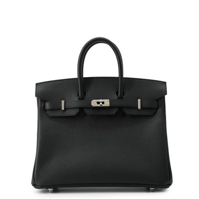 Hermès Birkin 25 Black Epsom Palladium