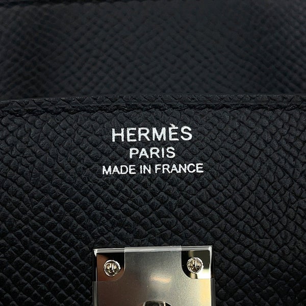 エルメス バーキン25 ブラック/シルバー金具 エプソン K刻印 HERMES Birkin ハンドバッグ 黒