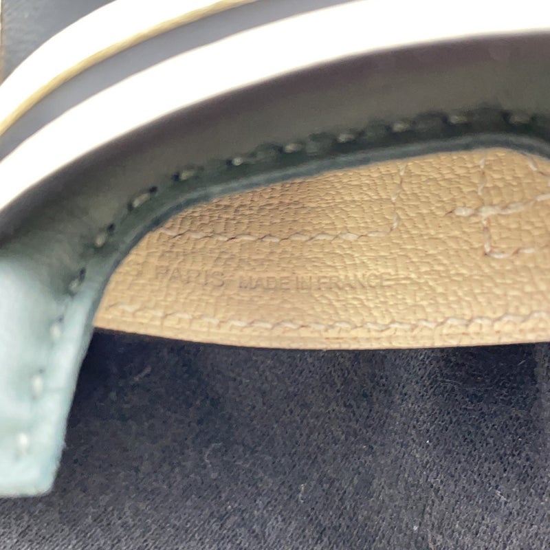 エルメス バッグチャーム ロデオPM ロベオ24  ヴェールマングローブ/ブラック/クレ  ラムスキン K刻印