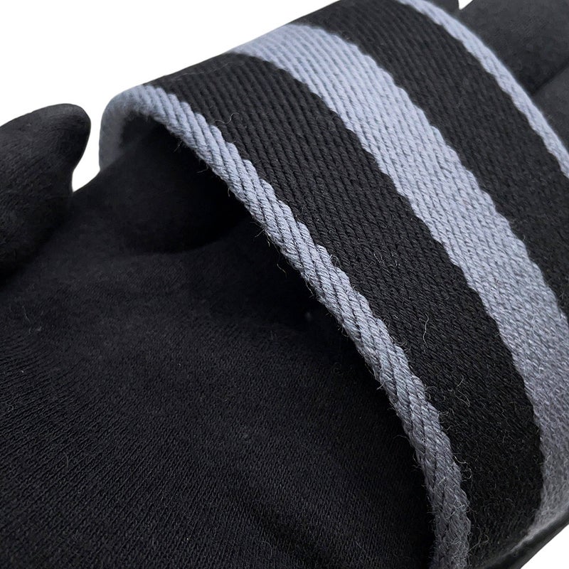 エルメス ショルダーストラップ グレー/ブラック/ゴールド金具 キャンバス HERMES ストラップ