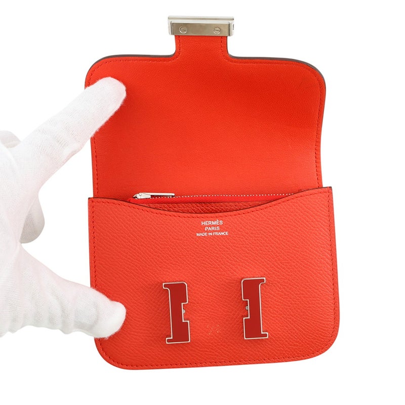 エルメス 財布 コンスタンス スリム カプシーヌ/シルバー金具 エプソン Z刻印 HERMES 財布