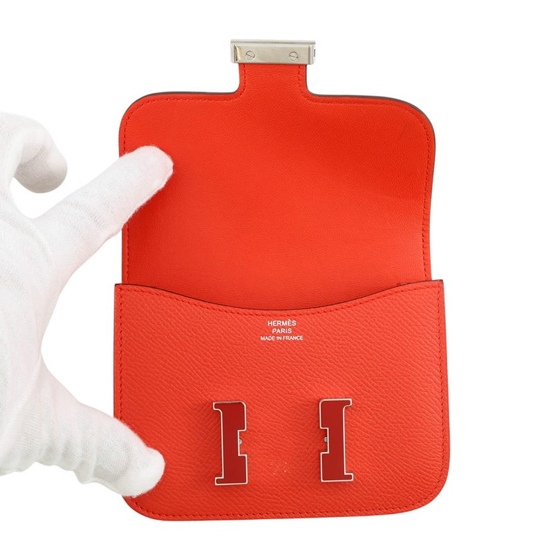 エルメス 財布 コンスタンス スリム カプシーヌ/シルバー金具 エプソン Z刻印 HERMES 財布