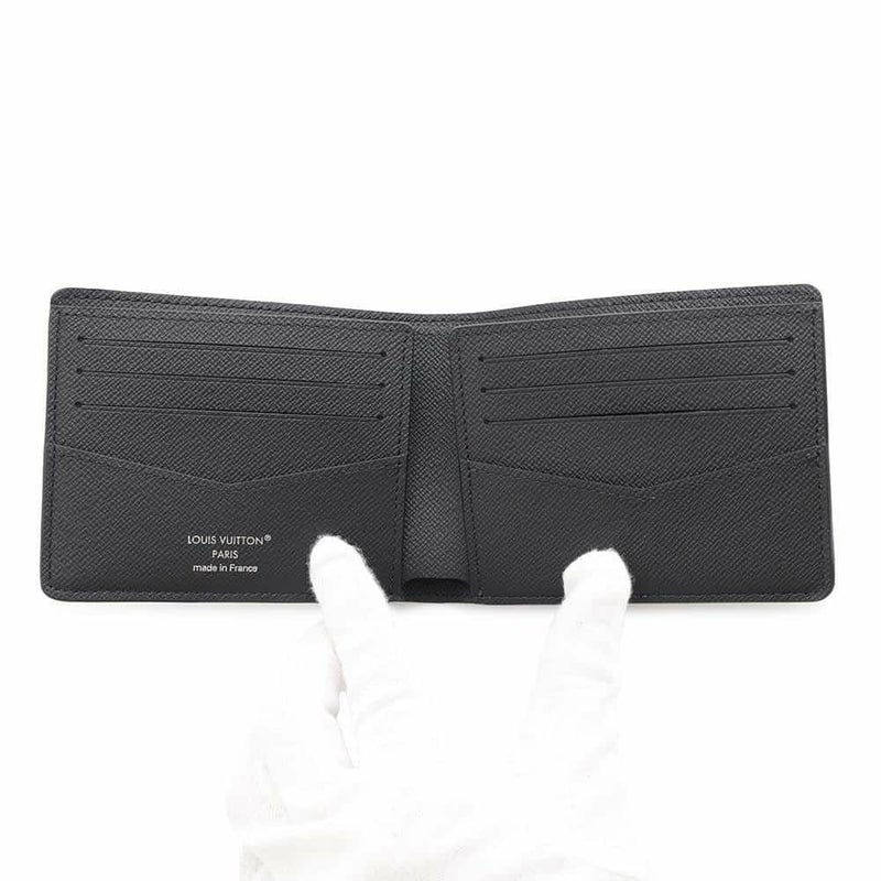 ルイヴィトン 二つ折り財布 モノグラム・エクリプス リバース ポルトフォイユ・スレンダー M80906 LOUIS VUITTON ブラック 黒