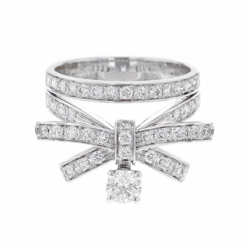 シャネル リング リュバン ドゥ シャネル リング ダイヤモンド 中石0.41ct/中石以外 51P 計約1.05ct K18WG サイズ57 J11149 指輪