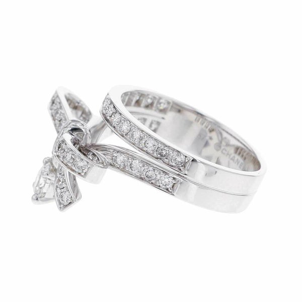 シャネル リング リュバン ドゥ シャネル リング ダイヤモンド 中石0.41ct/中石以外 51P 計約1.05ct K18WG サイズ57 J11149 指輪
