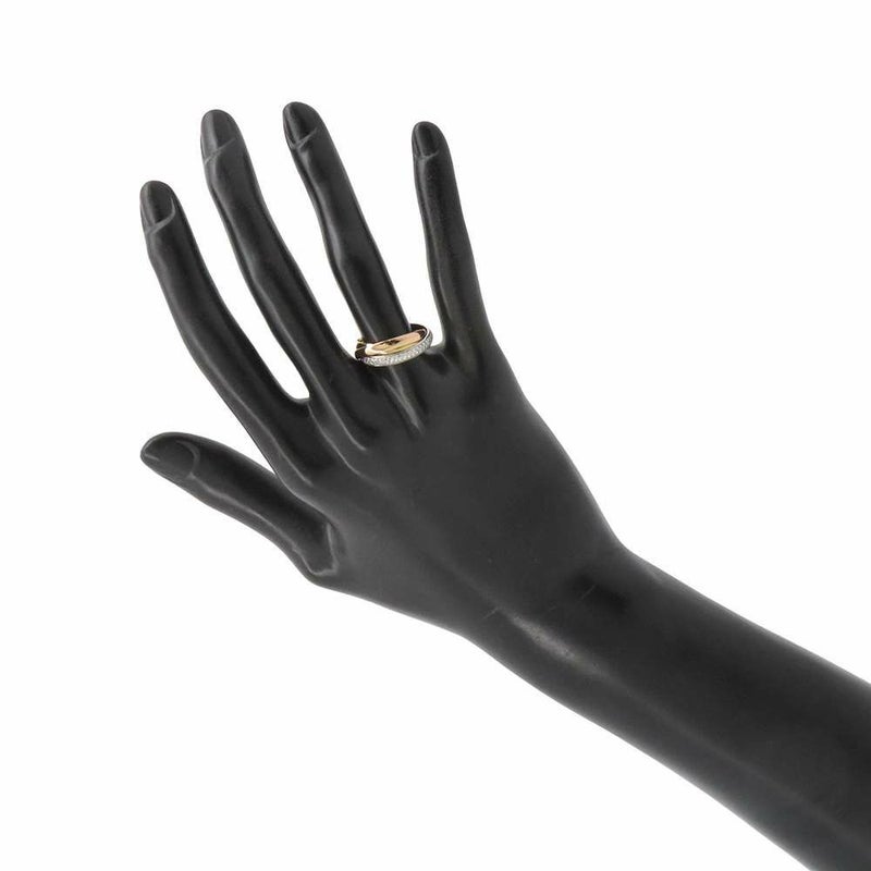 カルティエ リング トリニティ セミパヴェ ダイヤモンド 104P 計0.46ct スモールモデル K18YG/K18PG/K18WG Cartier