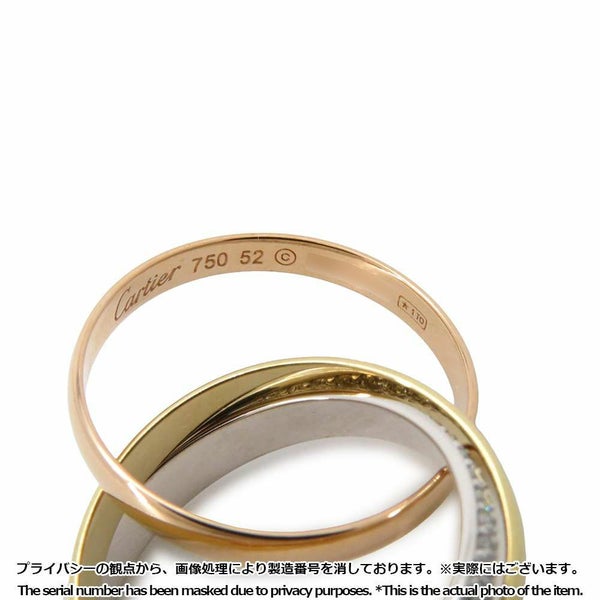 カルティエ リング トリニティ セミパヴェ ダイヤモンド 104P 計0.46ct スモールモデル K18YG/K18PG/K18WG Cartier