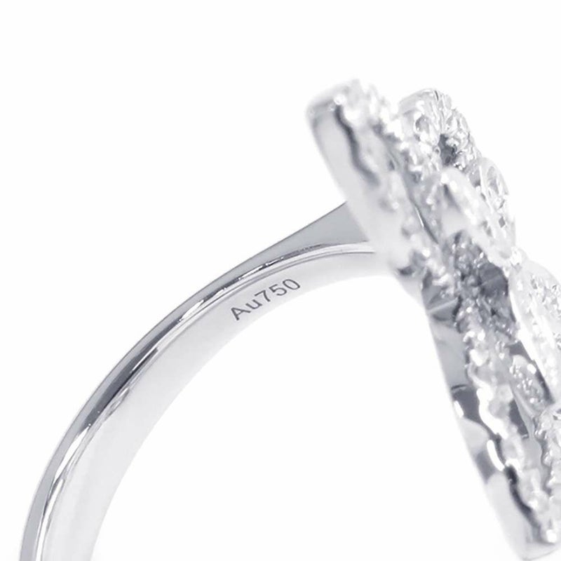 グラフ リング ダブル バタフライ シルエット ダイヤモンド リング ダイヤ 計0.40ct K18WGホワイトゴールド サイズ約8号 RGR789 指輪