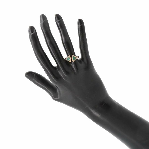 ブルガリ リング ディーヴァ ドリーム ダイヤモンド 0.17ct マラカイト K18PGピンクゴールド リングサイズ52 BVLGARI 指輪
