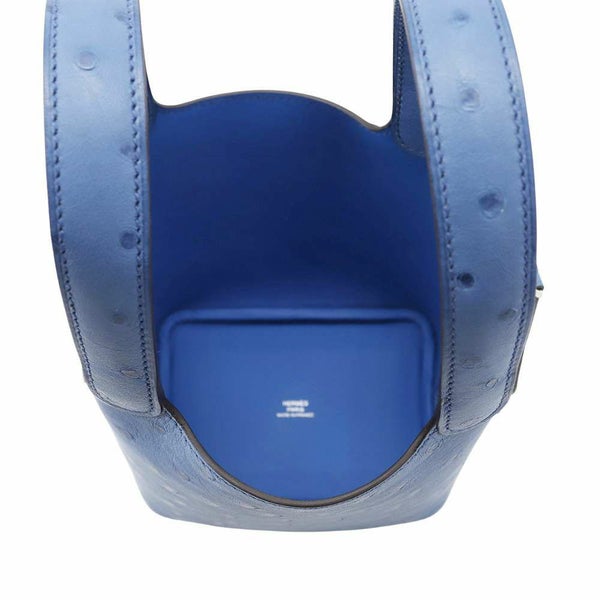 エルメス ピコタンロック マイクロ ミコノス/シルバー金具 オーストリッチ W刻印