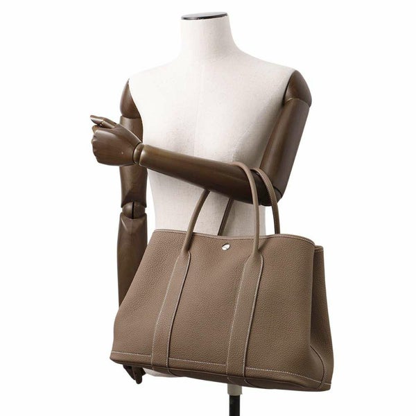 エルメス トートバッグ ガーデンパーティPM エトゥープ/シルバー金具 ネゴンダ W刻印
