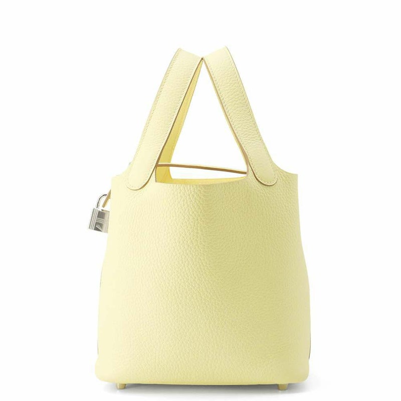 エルメス ハンドバッグ ピコタンロックPM ジョーヌミルトン/シルバー金具 トリヨンクレマンス W刻印