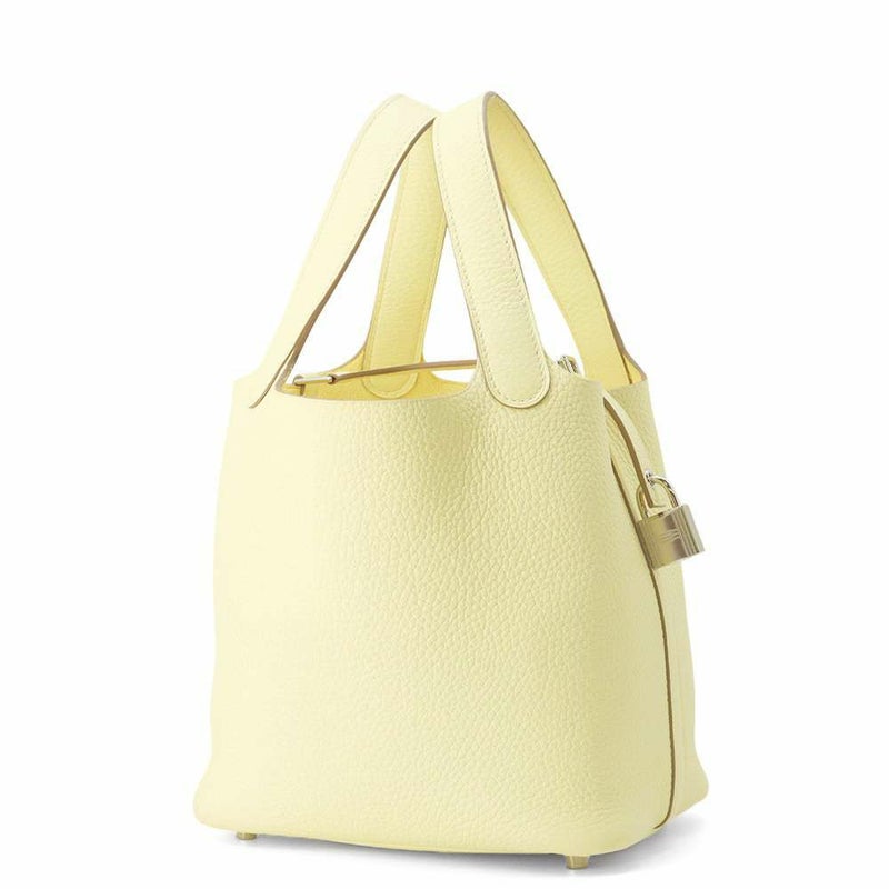 エルメス ハンドバッグ ピコタンロックPM ジョーヌミルトン/シルバー金具 トリヨンクレマンス W刻印