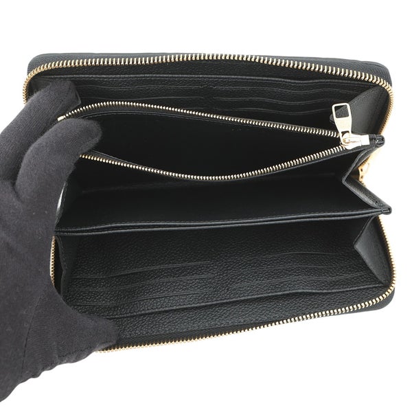 ルイヴィトン 長財布 モノグラム・アンプラント ジッピーウォレット M28791 LOUIS VUITTON 財布 黒 ブラック